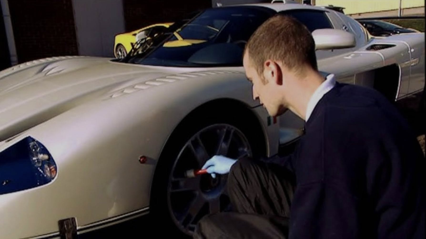 Paul Dalton detailing a Maserati in the early Miracle Detail archive